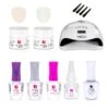 Glazed Donut Nails Chrome Bundle With UV/LED Nail Lamp (Pearl) -Revel Nail Store chrome nails glazed chrome bundle with uv led nail lamp 34058452369606