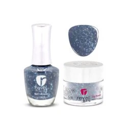 D830 Secret Sliderock Blue Flake Polish + Dip Powder Set -Revel Nail Store combo sets d830 secret sliderock blue flake polish dip powder set 35745198145734