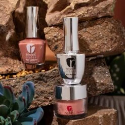 D832 Sand Stone Orange Crème Polish + Dip Powder Set