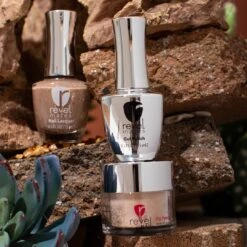 D833 Dune Dust Gold Flake Polish + Dip Powder Set