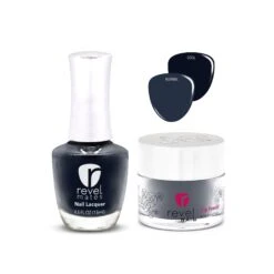 D834 Midnight Hike Blue Crème Polish + Dip Powder Set -Revel Nail Store combo sets d834 midnight hike blue creme polish dip powder set 35745220296902