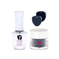 D834 Midnight Hike Blue Crème Polish + Dip Powder Set -Revel Nail Store combo sets d834 midnight hike blue creme polish dip powder set 35745220362438