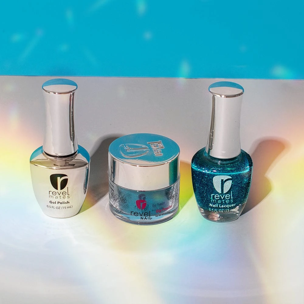 D873 Solar Wind Teal Glitter Polish + Dip Powder Set 3 D873 Solar Wind Teal Glitter Polish + Dip Powder Set
