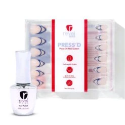 Santorini Dream Press-Ons + D394 Bombshell Polish Bundle