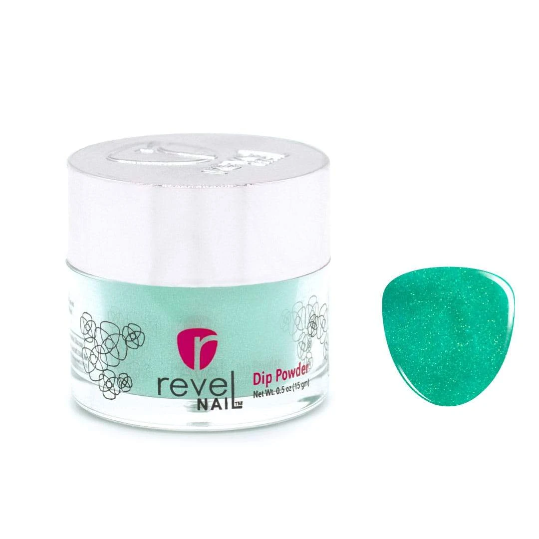 D542 Swell Green Glitter Dip Powder 3 D542 Swell Green Glitter Dip Powder