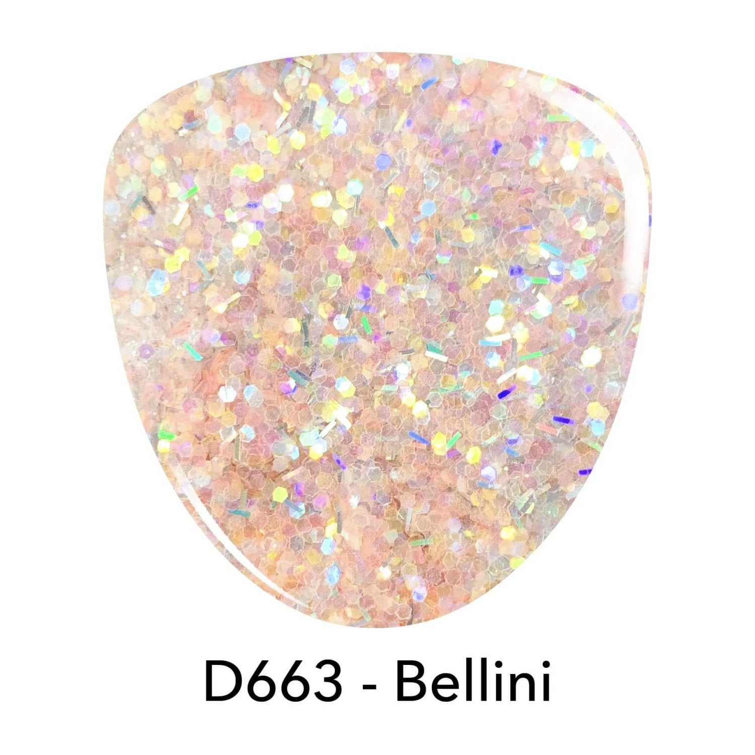 D663 Bellini Peach Glitter Dip Powder 4 D663 Bellini Peach Glitter Dip Powder - Image 2