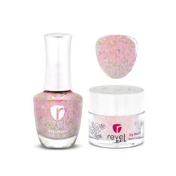 D480 Vanity Pink Glitter Nail Polish + Dip Powder Set