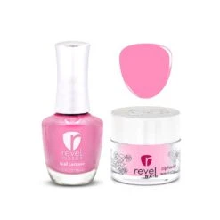 D522 Debutante Pink Crème Nail Polish + Dip Powder Set