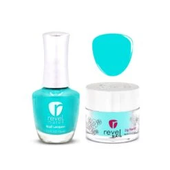 D548 Tiff Blue Crème Nail Polish + Dip Powder Set