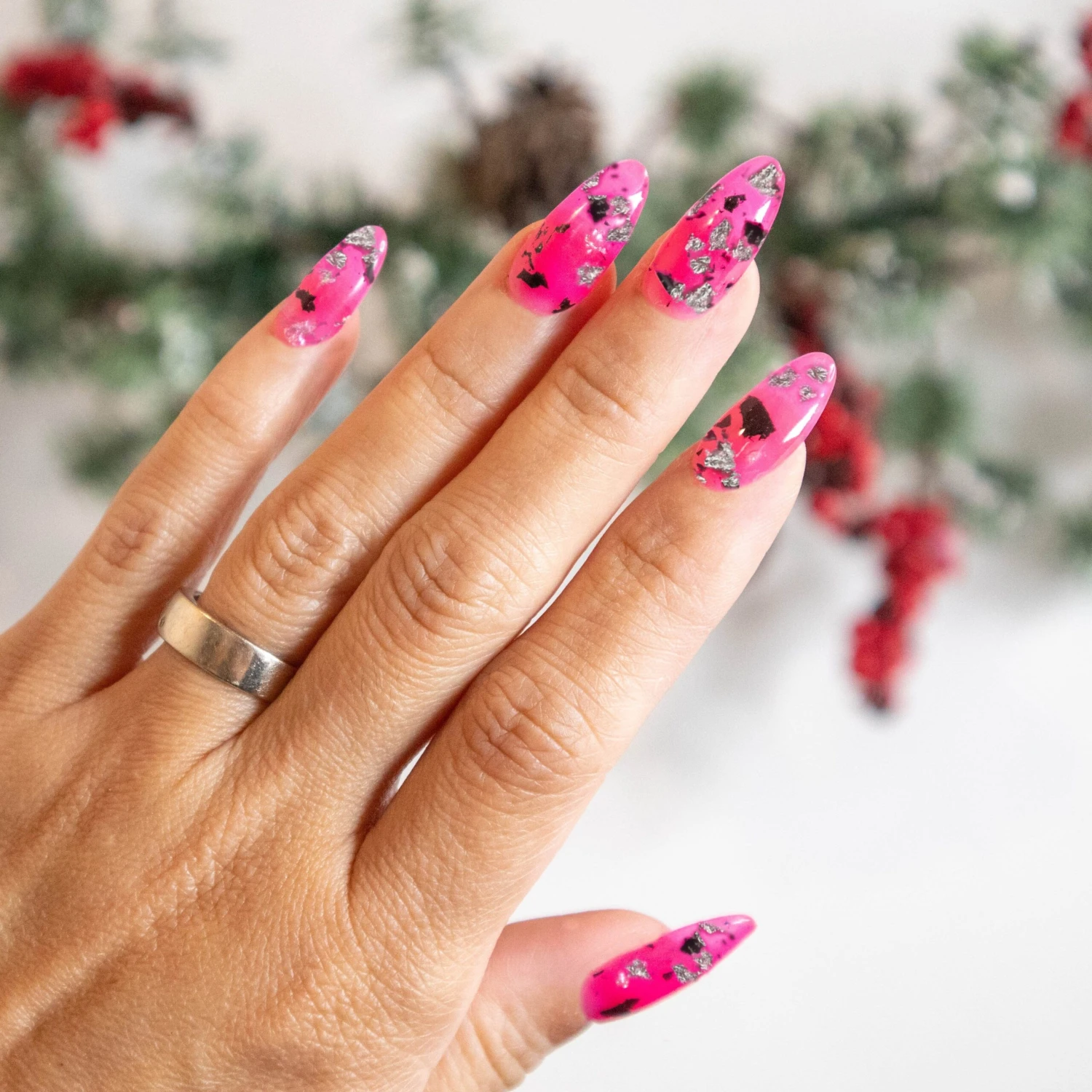 D1006 Celebrity Pink Metallic Flake Dip Powder 4 D1006 Celebrity Pink Metallic Flake Dip Powder - Image 2