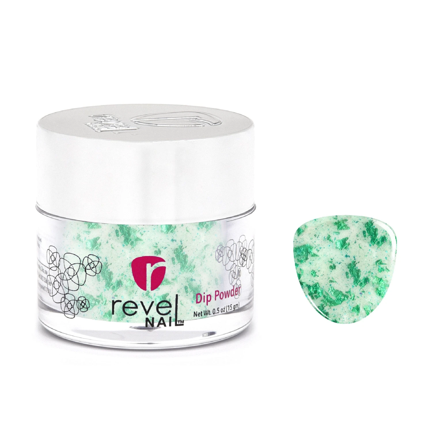 D1007 Fame Green Metallic Flake Dip Powder 3 D1007 Fame Green Metallic Flake Dip Powder