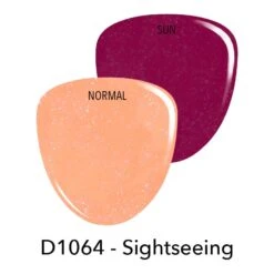 D1064 Sightseeing Orange UV Changing Dip Powder 9 D1064 Sightseeing Orange UV Changing Dip Powder -Revel Nail Store dip powder d1064 sightseeing orange uv changing dip powder 36263325073606