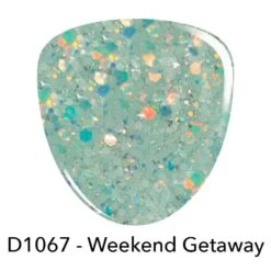 D1067 Weekend Getaway Green Glitter Dip Powder -Revel Nail Store dip powder d1067 weekend getaway green glitter dip powder 36263340015814