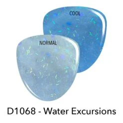 D1068 Water Excursions Blue Flake Dip Powder -Revel Nail Store dip powder d1068 water excursions blue flake dip powder 36263150158022