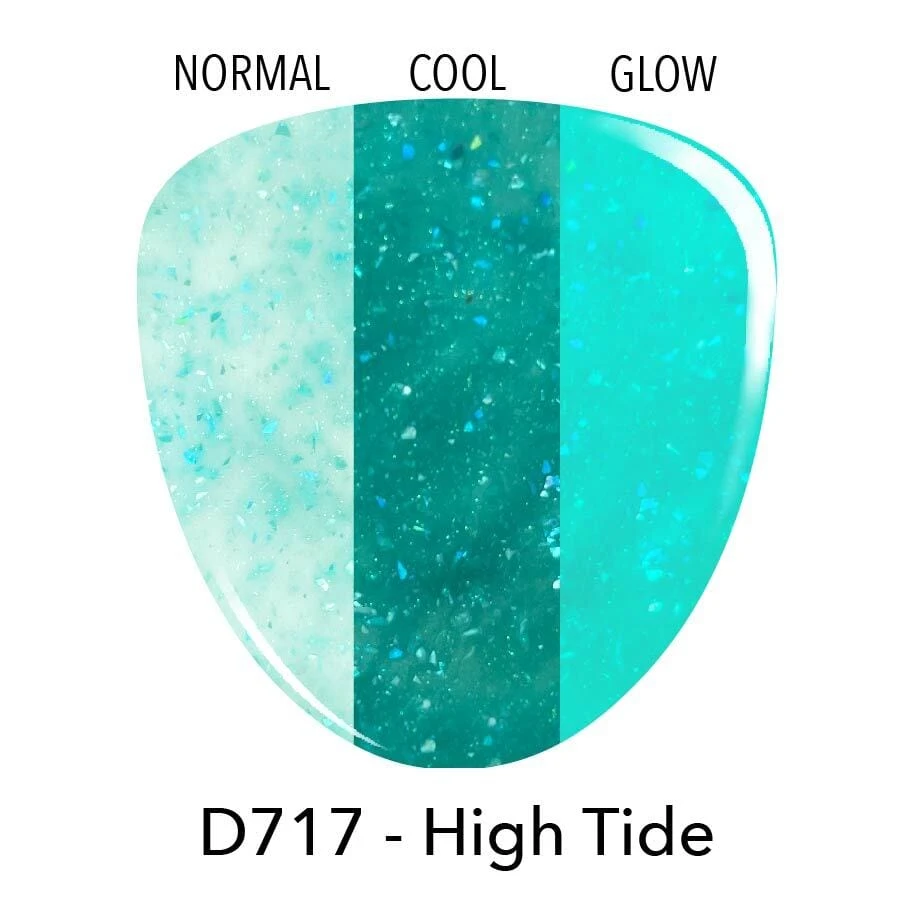 D717 High Tide Teal Flake Dip Powder 4 D717 High Tide Teal Flake Dip Powder - Image 2