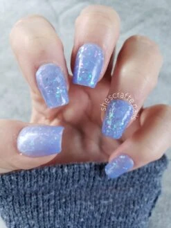 D821 Partly Cloudy Blue Flake Dip Powder -Revel Nail Store dip powder d821 partly cloudy 35699139772614