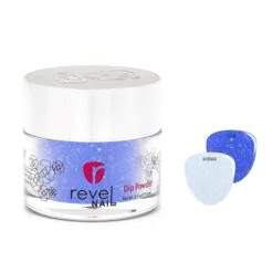 D821 Partly Cloudy Blue Flake Dip Powder