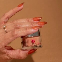 D829 Red Rocks Orange Shimmer Dip Powder