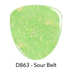 D863 Sour Belt Green Flake Dip Powder -Revel Nail Store dip powder d863 sour belt green flake dip powder 35323278164166