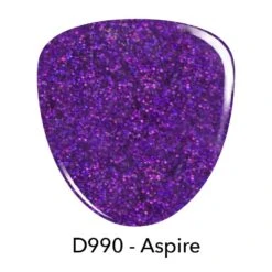 D990 Aspire Purple Glitter Dip Powder -Revel Nail Store dip powder d990 aspire purple glitter dip powder 36016381624518