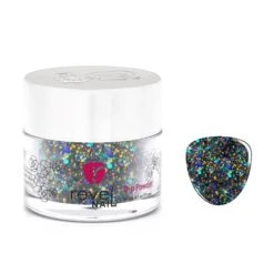 D994 Moonwalk Black Glitter Dip Powder