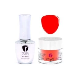 D544 Babe Red Crème Gel Polish + Dip Powder Set