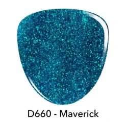 D660 Maverick Blue Glitter Gel Polish + Dip Powder Set -Revel Nail Store gel polish dip powder set gel polish dip set d660 maverick 34277264916678