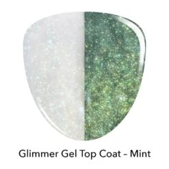 Mint Green Glimmer Gel Top Coat -Revel Nail Store gel polish mint green glimmer gel top coat 35554343813318