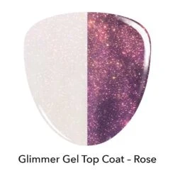 Rose Pink Glimmer Gel Top Coat -Revel Nail Store gel polish rose pink glimmer gel top coat 35554346107078