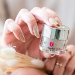 D585 Élodie Gold Shimmer Dip Powder -Revel Nail Store glitter dip powder d585 elodie gold shimmer dip powder 35088581263558