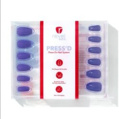 Amthyest Aura | Gloss Medium Coffin Press-On Nails -Revel Nail Store press ons amthyest aura gloss medium coffin press on nails 35340528484550