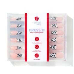 Cow Tipping | Gloss Extra Long Coffin Press-On Nails -Revel Nail Store press ons cow tipping gloss extra long coffin press on nails 35340558368966