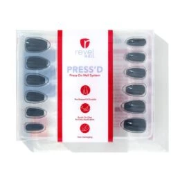 I Like My Coffee Black | Gloss Medium Coffin Press-On Nails -Revel Nail Store press ons i like my coffee black gloss medium coffin press on nails 35340582092998