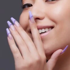 Purple Pumps | Gloss Extra Long Coffin Press-On Nails