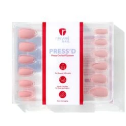 Rock 'n' Rosé | Matte Medium Coffin Press-On Nails -Revel Nail Store press ons rock n rose matte medium coffin press on nails 35340803506374