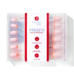 Sunny Sorbet | Gloss Short Square Press-On Nails -Revel Nail Store press ons sunny sorbet gloss short square press on nails 35340815270086