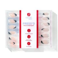 Swans Eye | Gloss Long Almond Press-On Nails -Revel Nail Store press ons swans eye gloss long almond press on nails 35340817170630