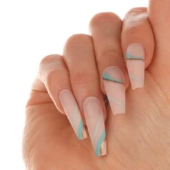 Tropical Reef | Matte Extra Long Coffin Press-On Nails