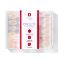 V French Tipped Off | Gloss Medium Coffin Press-On Nails 7 V French Tipped Off | Gloss Medium Coffin Press-On Nails -Revel Nail Store press ons v french tipped off gloss medium coffin press on nails 35340829163718