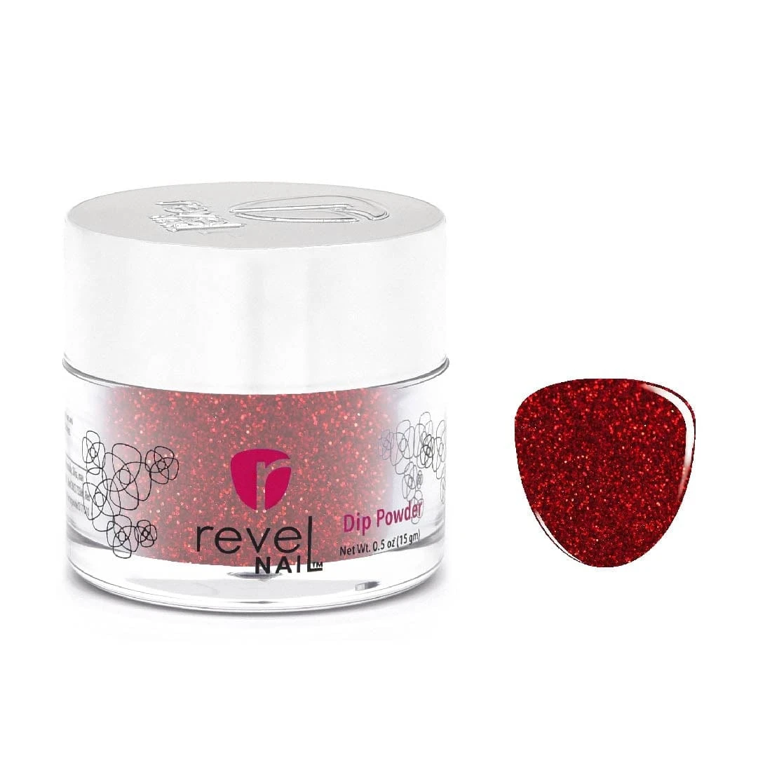 D135 Infatuated Red Glitter Dip Powder 3 D135 Infatuated Red Glitter Dip Powder