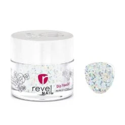 D418 Opulent White Glitter Dip Powder