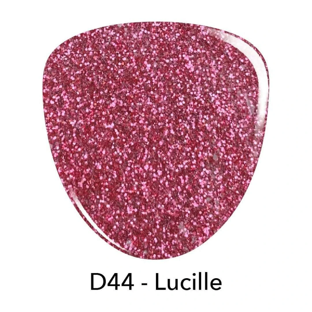 D44 Lucille Pink Glitter Dip Powder 4 D44 Lucille Pink Glitter Dip Powder - Image 2
