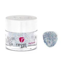 D463 Icicle Blue Glitter Dip Powder