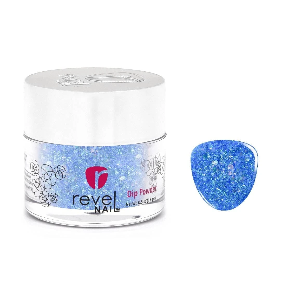 D464 Elsa Blue Glitter Dip Powder 3 D464 Elsa Blue Glitter Dip Powder