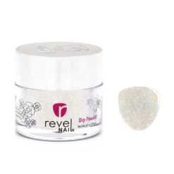 D475 Fallen White Glitter Dip Powder