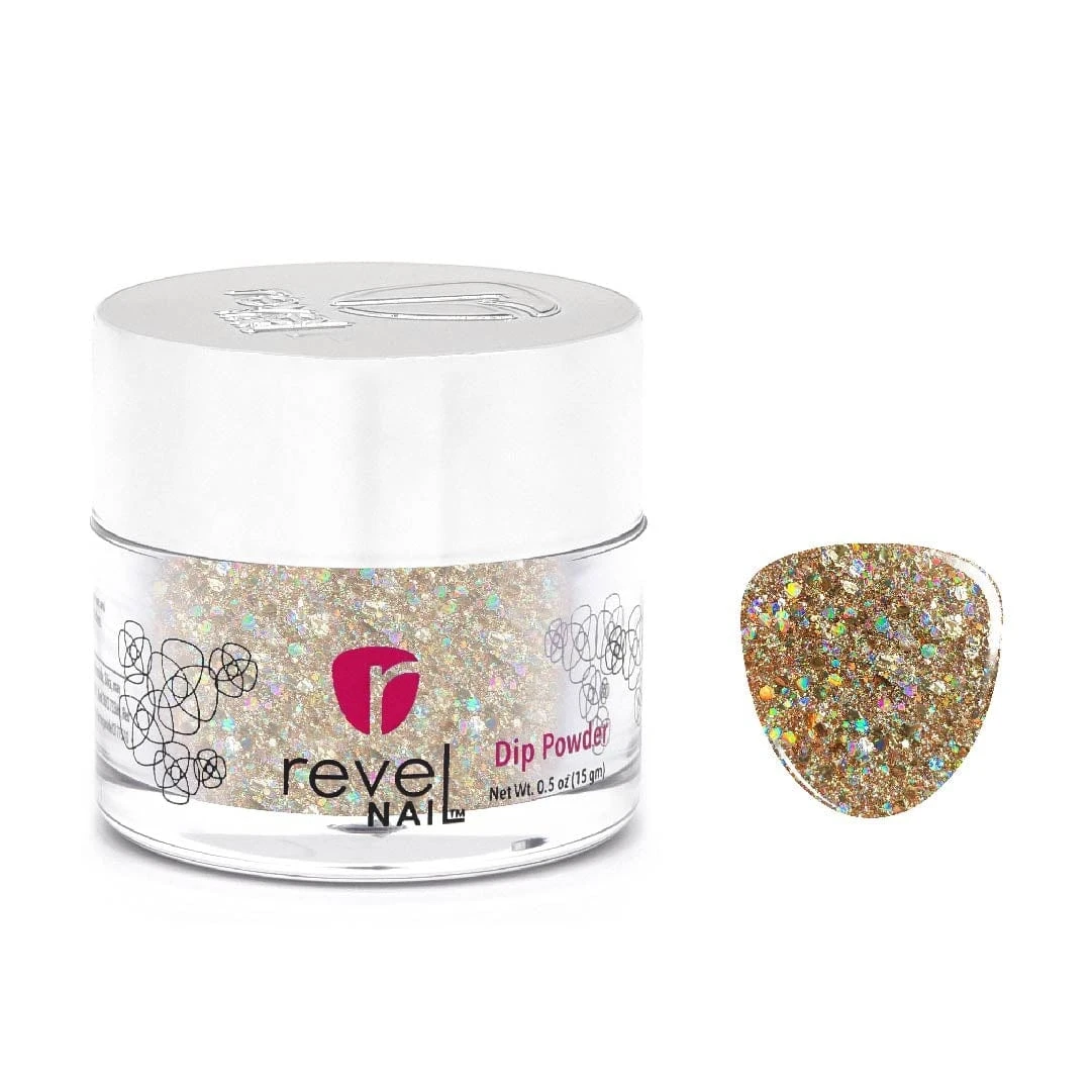 D479 Stolen Gold Glitter Dip Powder 3 D479 Stolen Gold Glitter Dip Powder