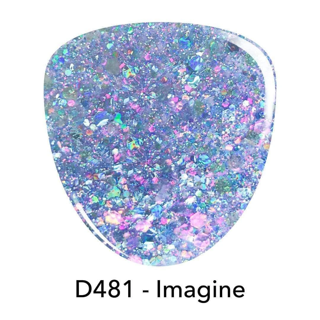D481 Imagine Blue Glitter Dip Powder 4 D481 Imagine Blue Glitter Dip Powder - Image 2