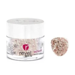 D490 Champagne Nude Glitter Dip Powder