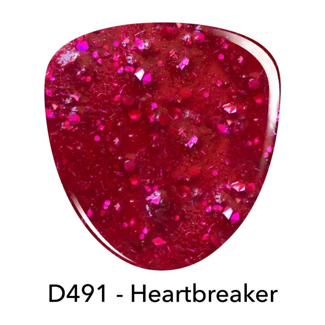 D491 Heartbreaker Red Glitter Dip Powder 4 D491 Heartbreaker Red Glitter Dip Powder - Image 2