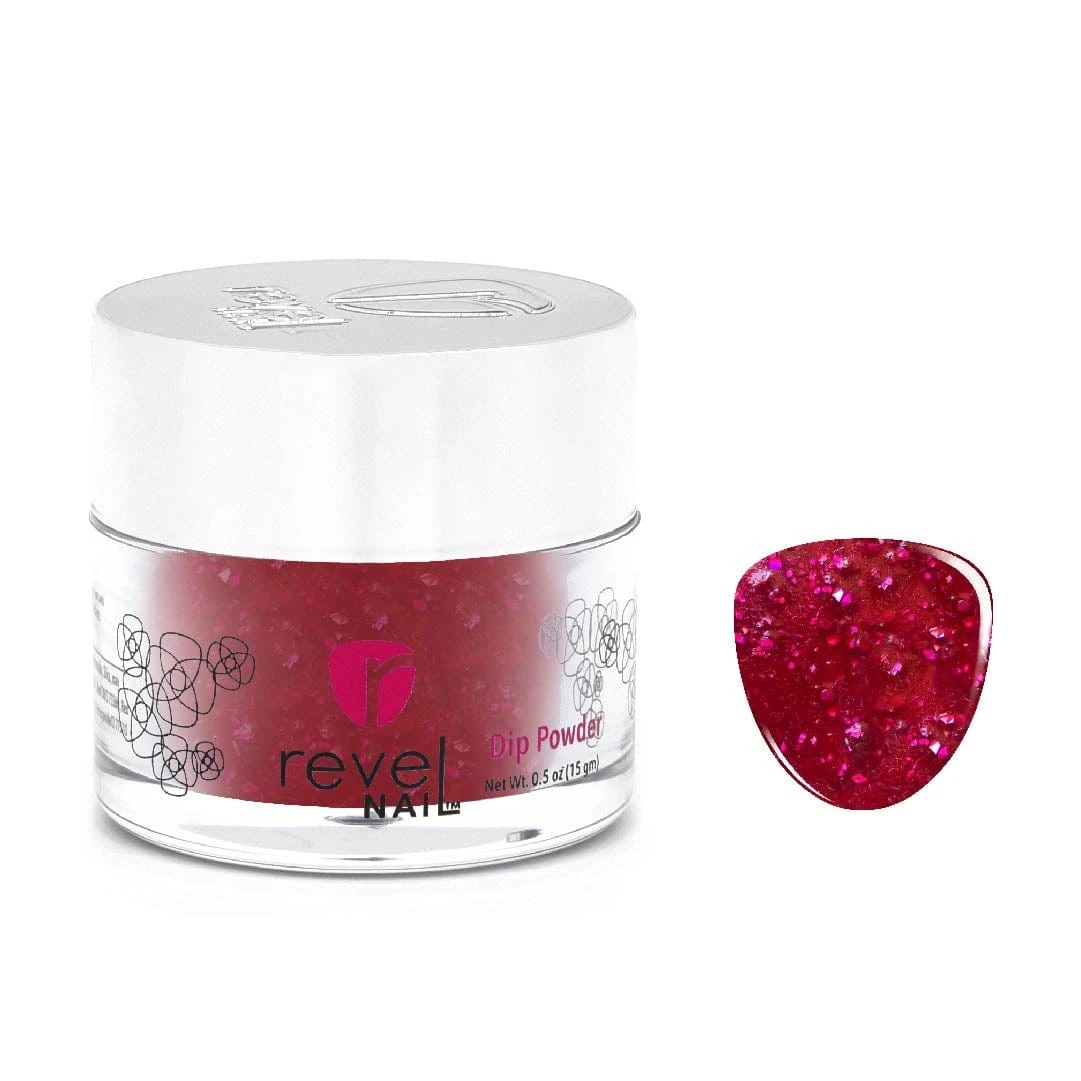 D491 Heartbreaker Red Glitter Dip Powder 3 D491 Heartbreaker Red Glitter Dip Powder